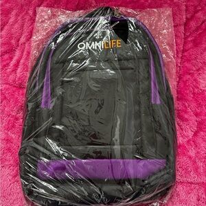 OmniLife Black and Purple Backpack